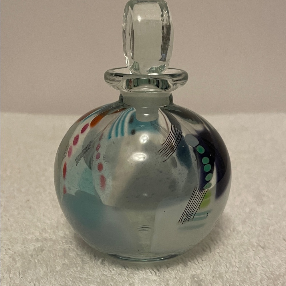 Ione Thorkelsson 1992 Hand Blown Bottle With Stopper - Picture 4 of 7